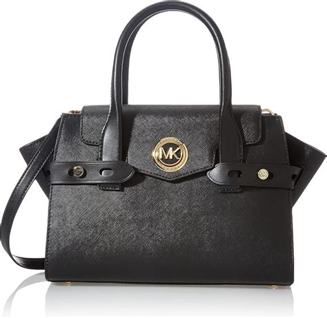 michael kors small flap satchel black|michael kors opened satchel purse.